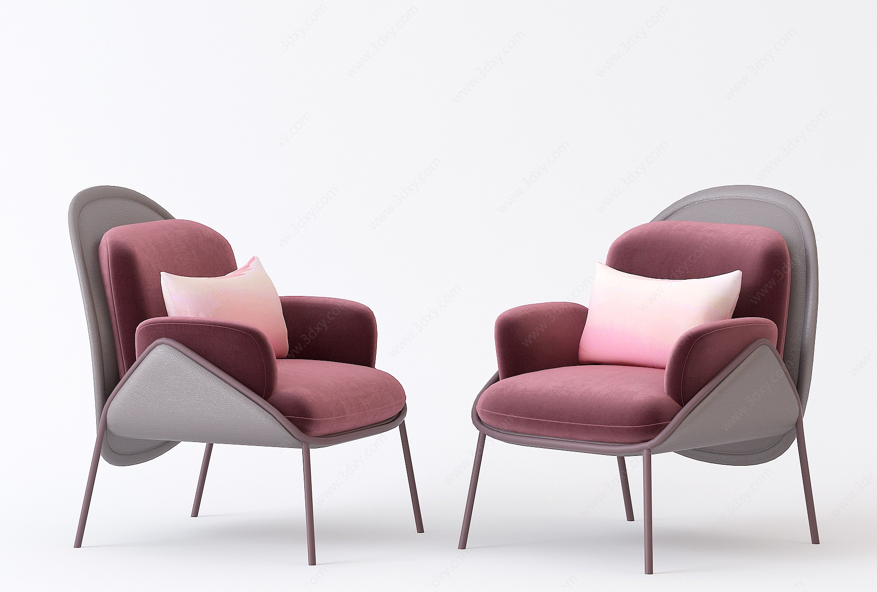现代休闲椅现代单人沙发3D模型
