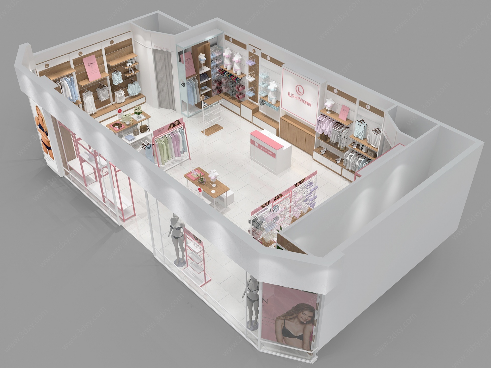 现代内衣店3D模型