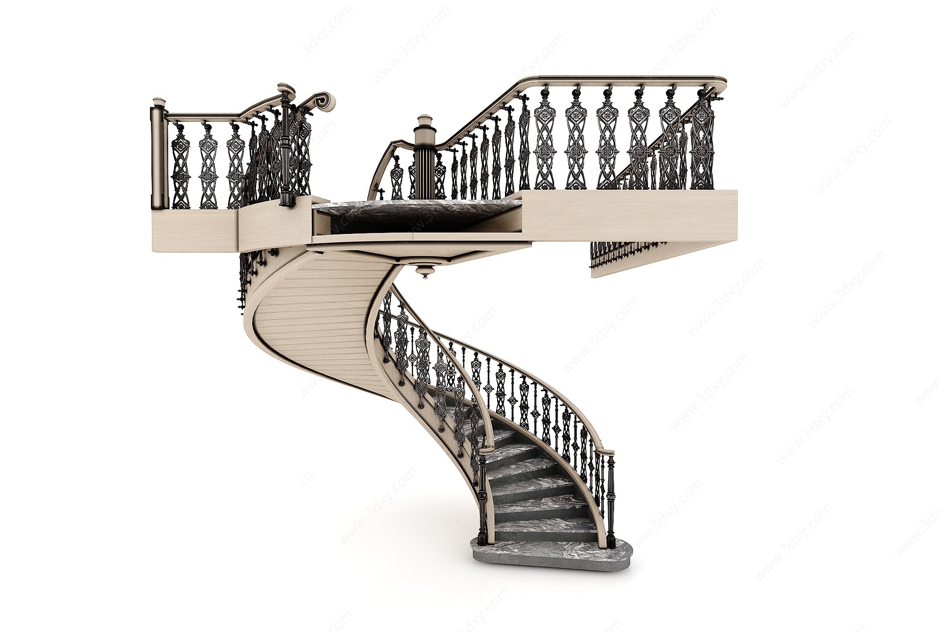 现代风格楼梯3D模型