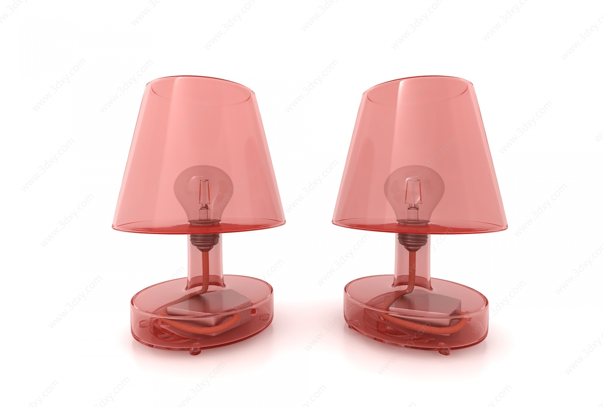 粉色小台灯3D模型