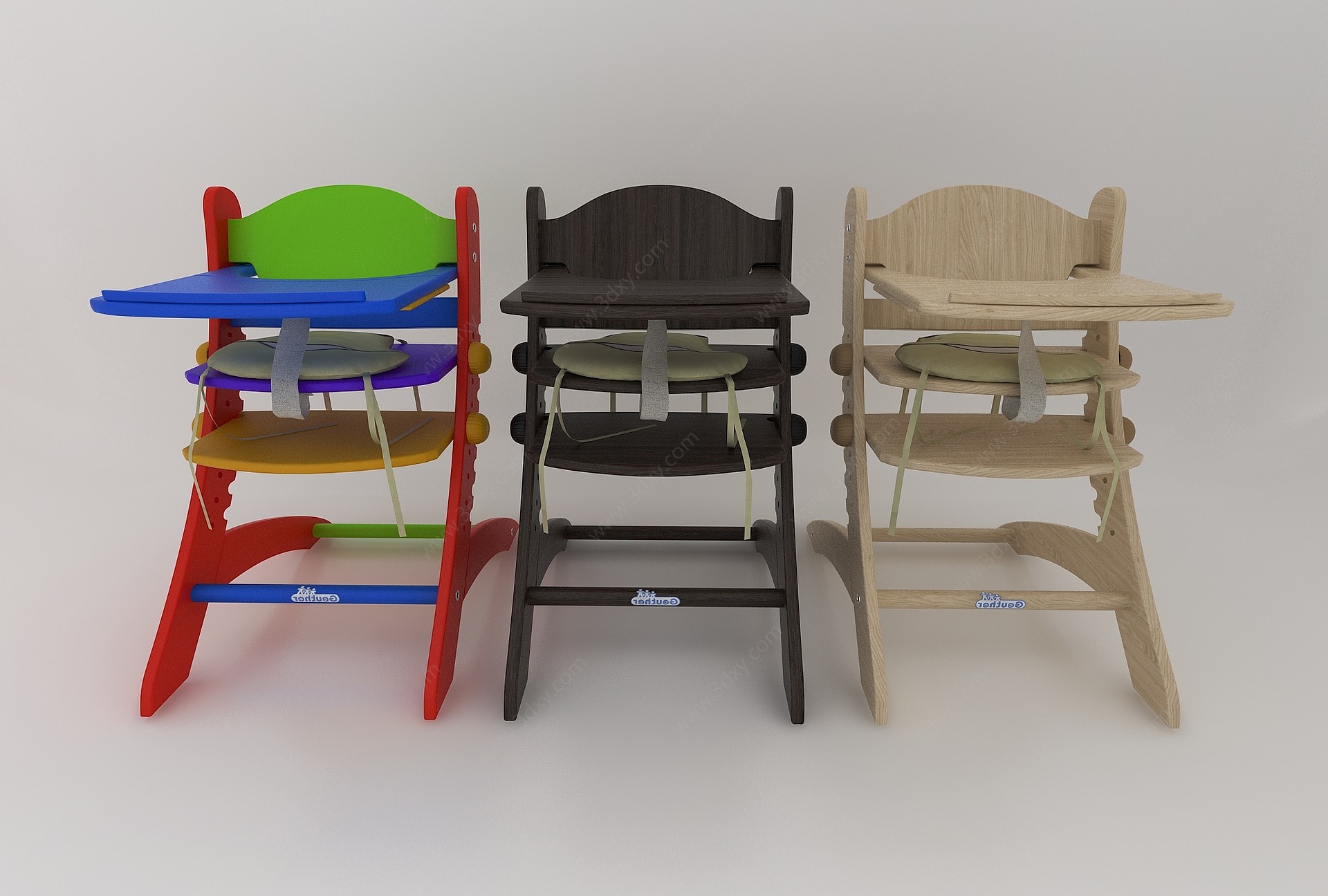 儿童餐椅3D模型