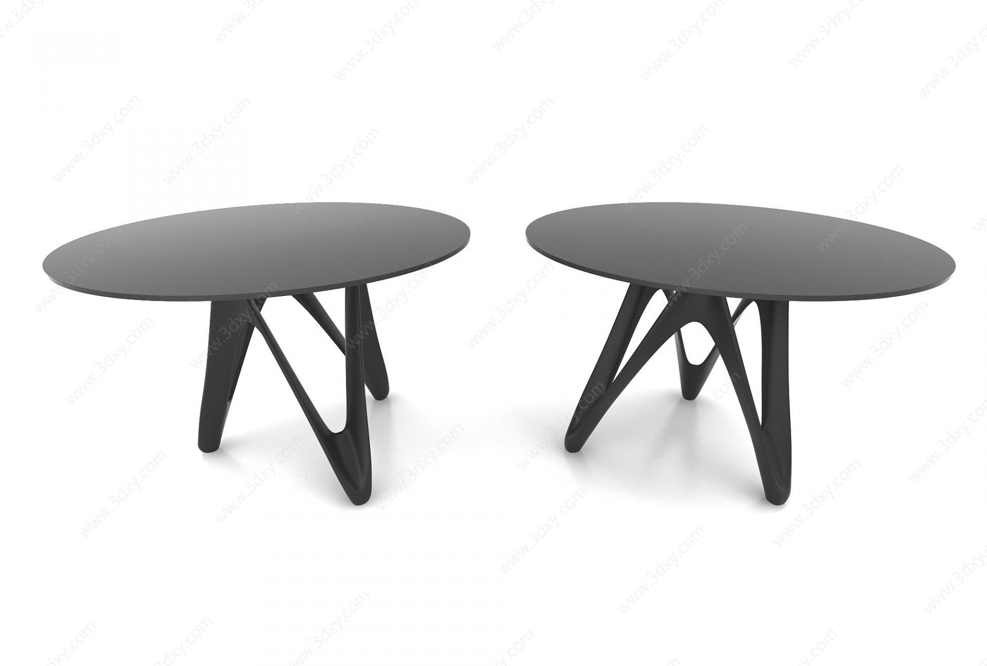 现代风格小圆桌3D模型