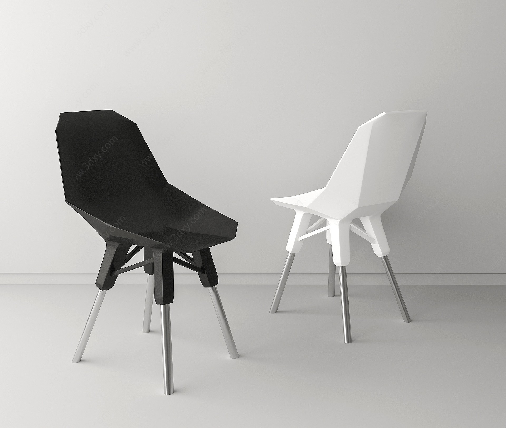 北欧宜家餐椅3D模型
