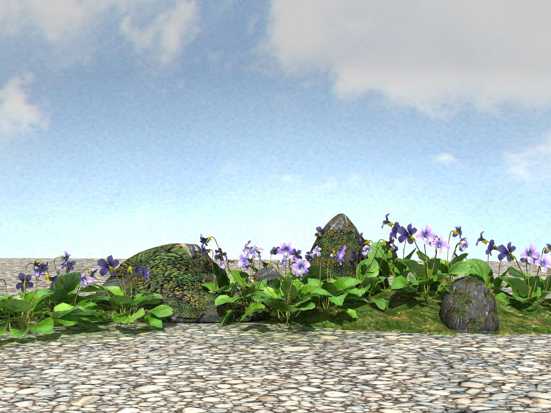 景观植物紫花3D模型