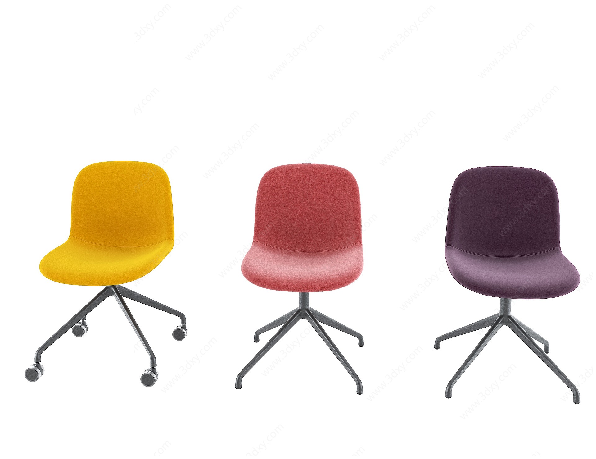 现代办公椅布艺办公椅3D模型