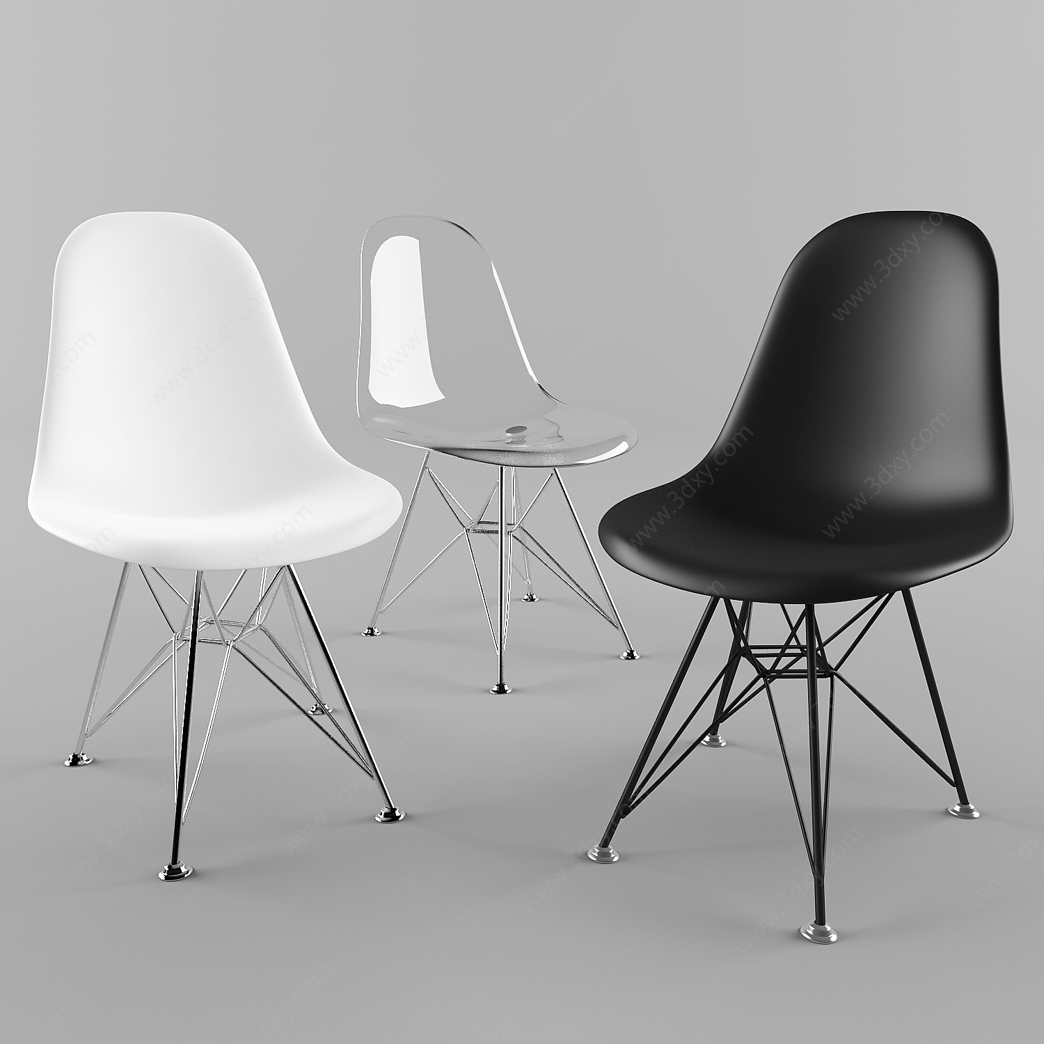 北欧现代餐椅3D模型