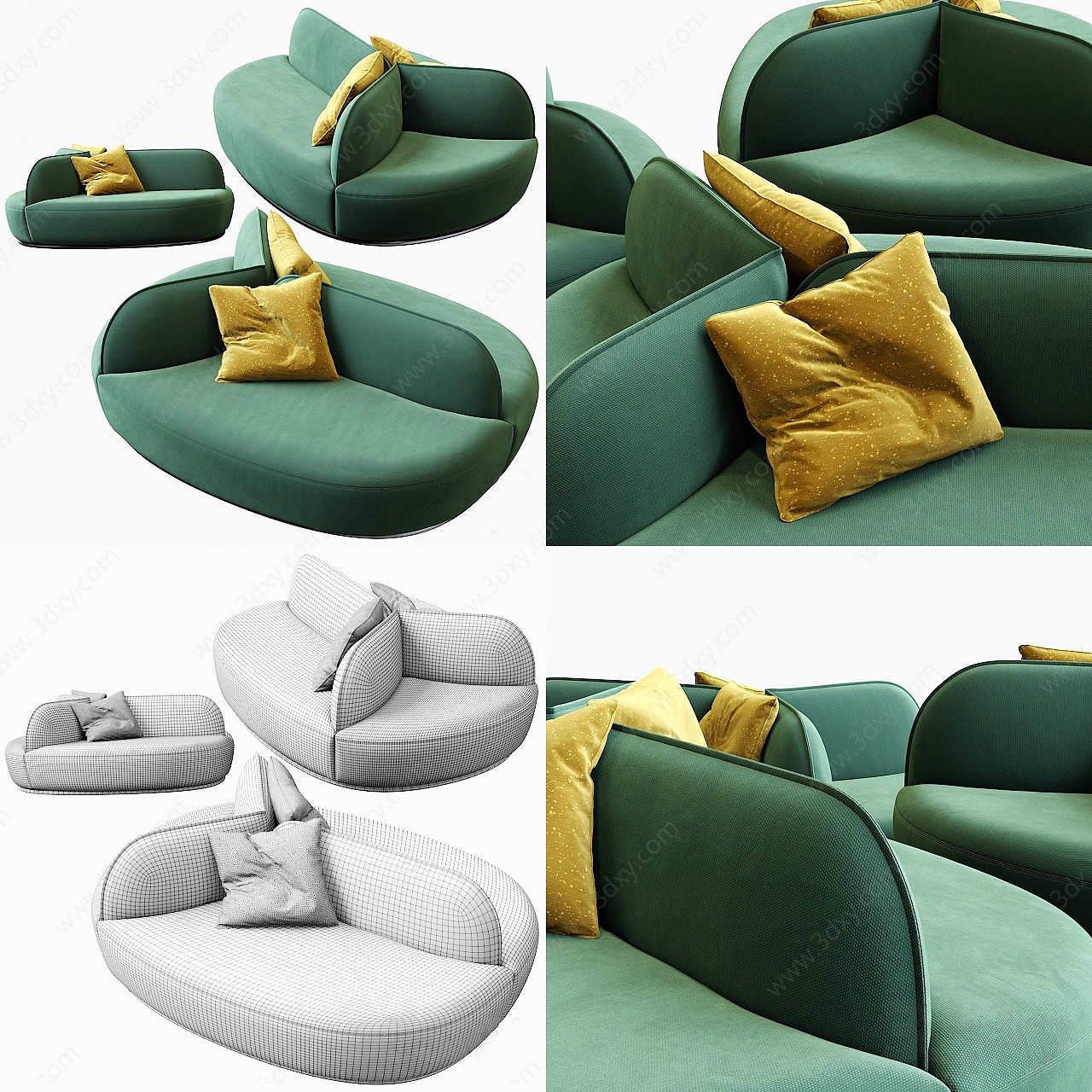 现代会客接待休闲沙发3D模型