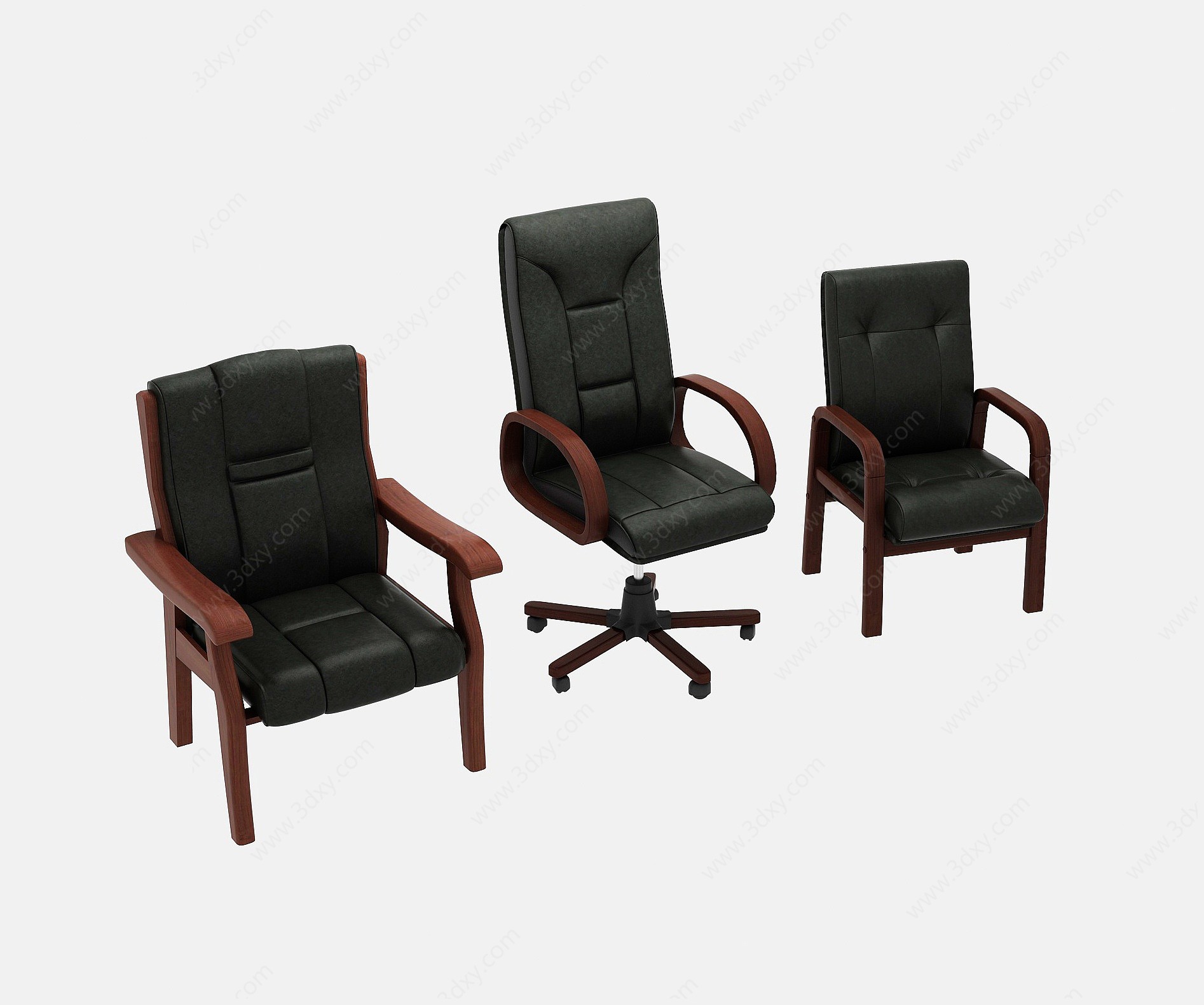 新中式办公椅3D模型
