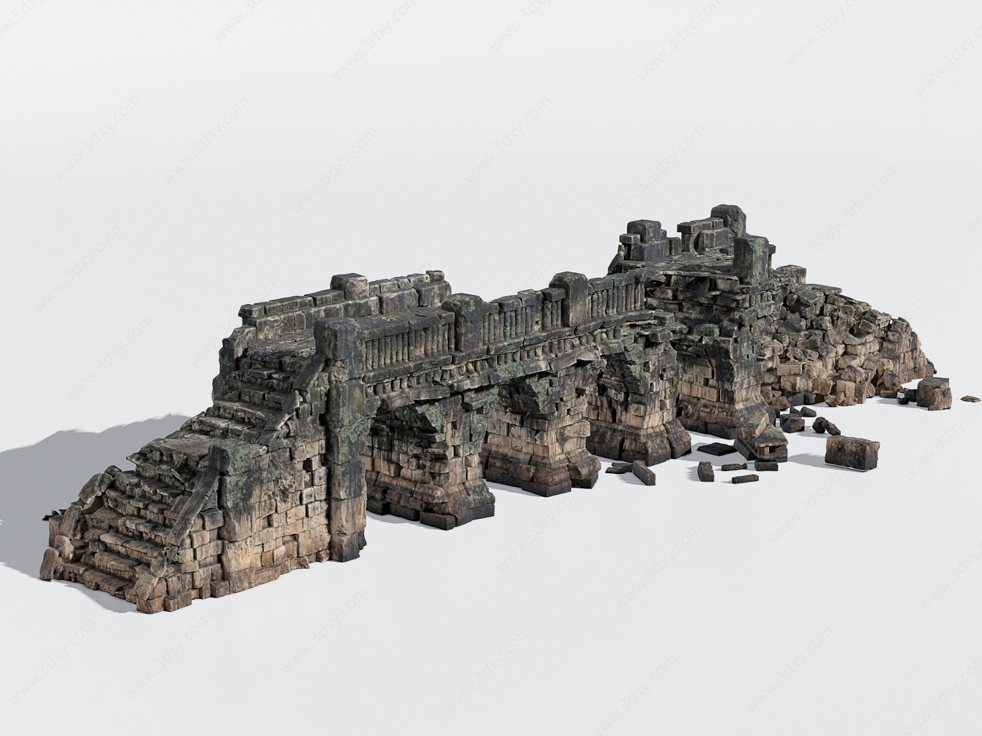 古代城市废墟3D模型