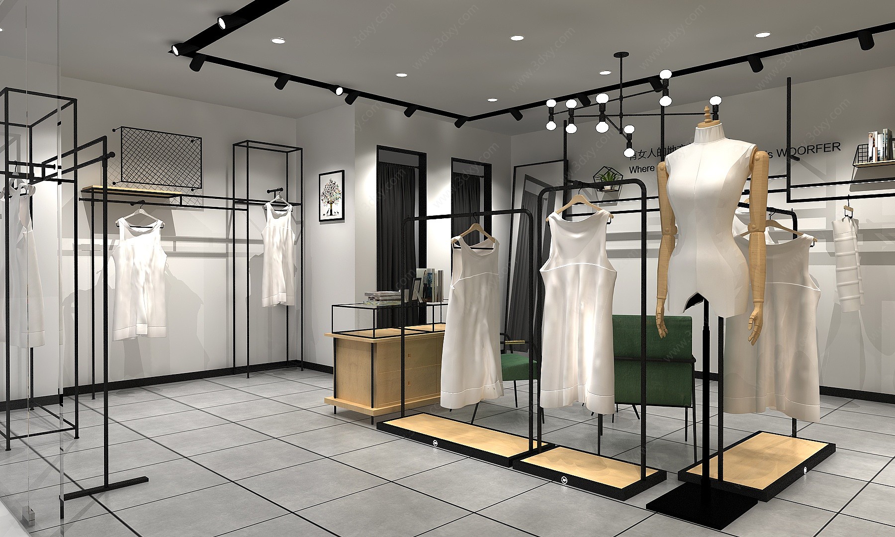 现代服装店3D模型