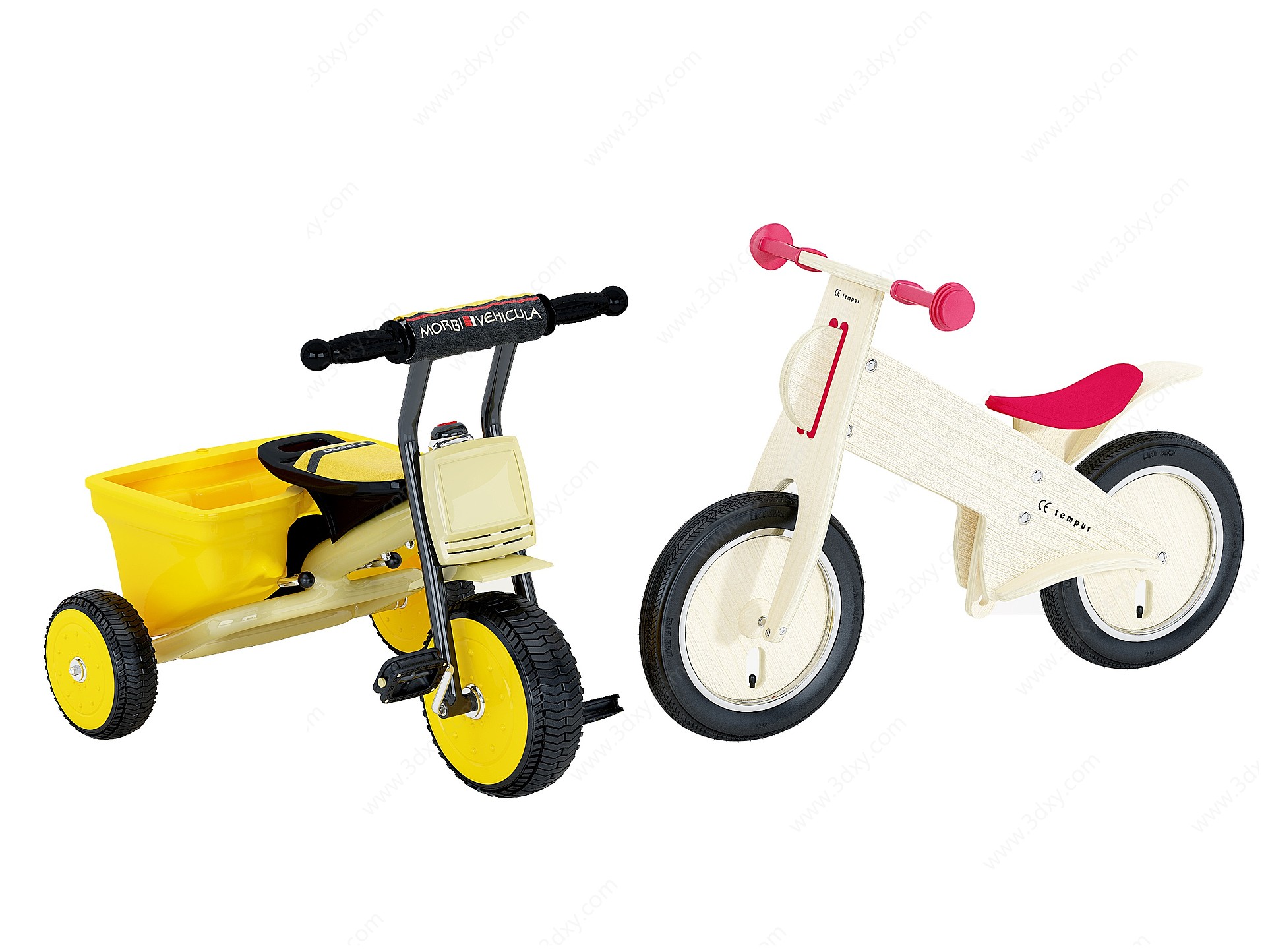 儿童玩具自行车3D模型