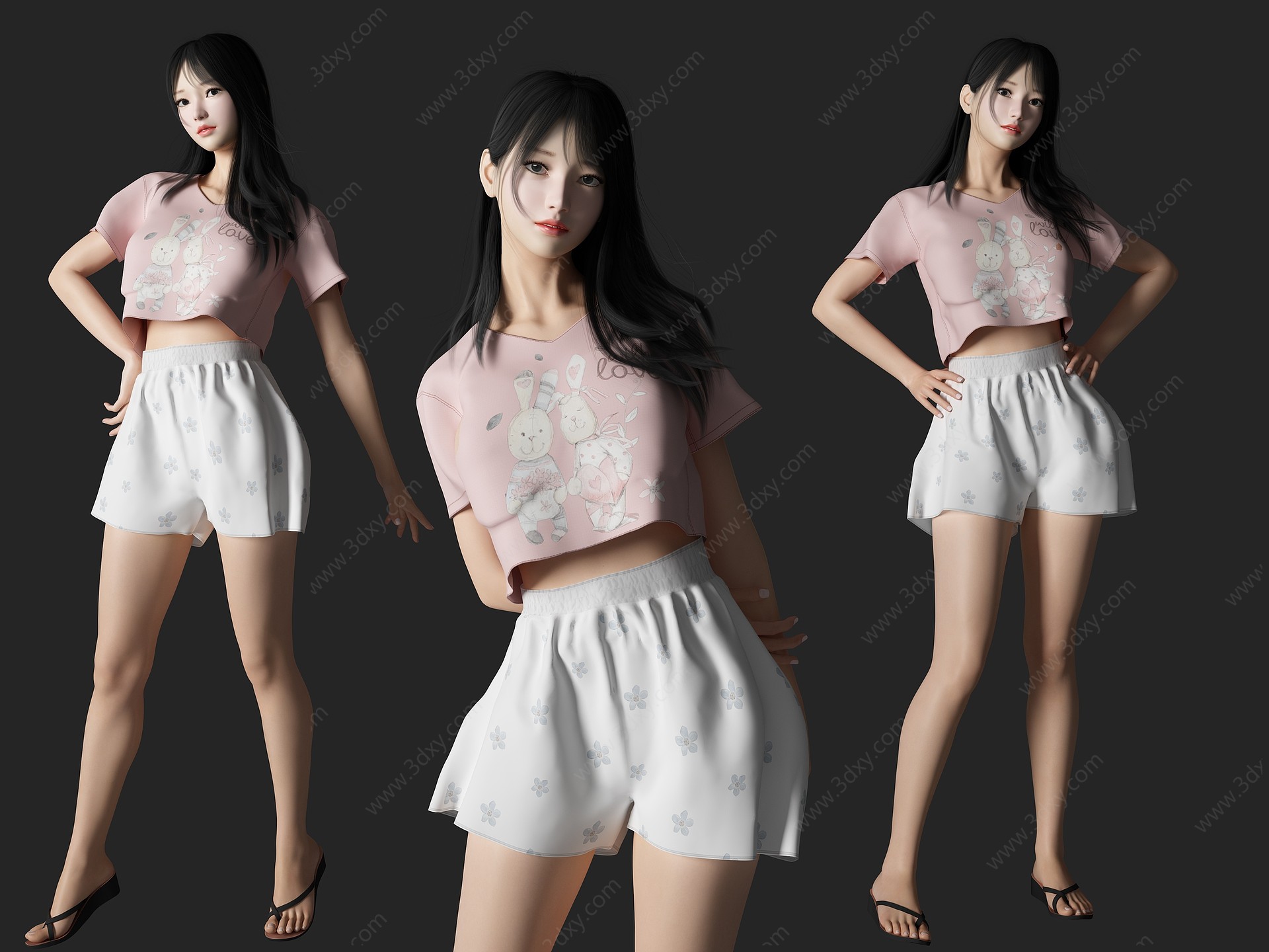 美女人物3D模型
