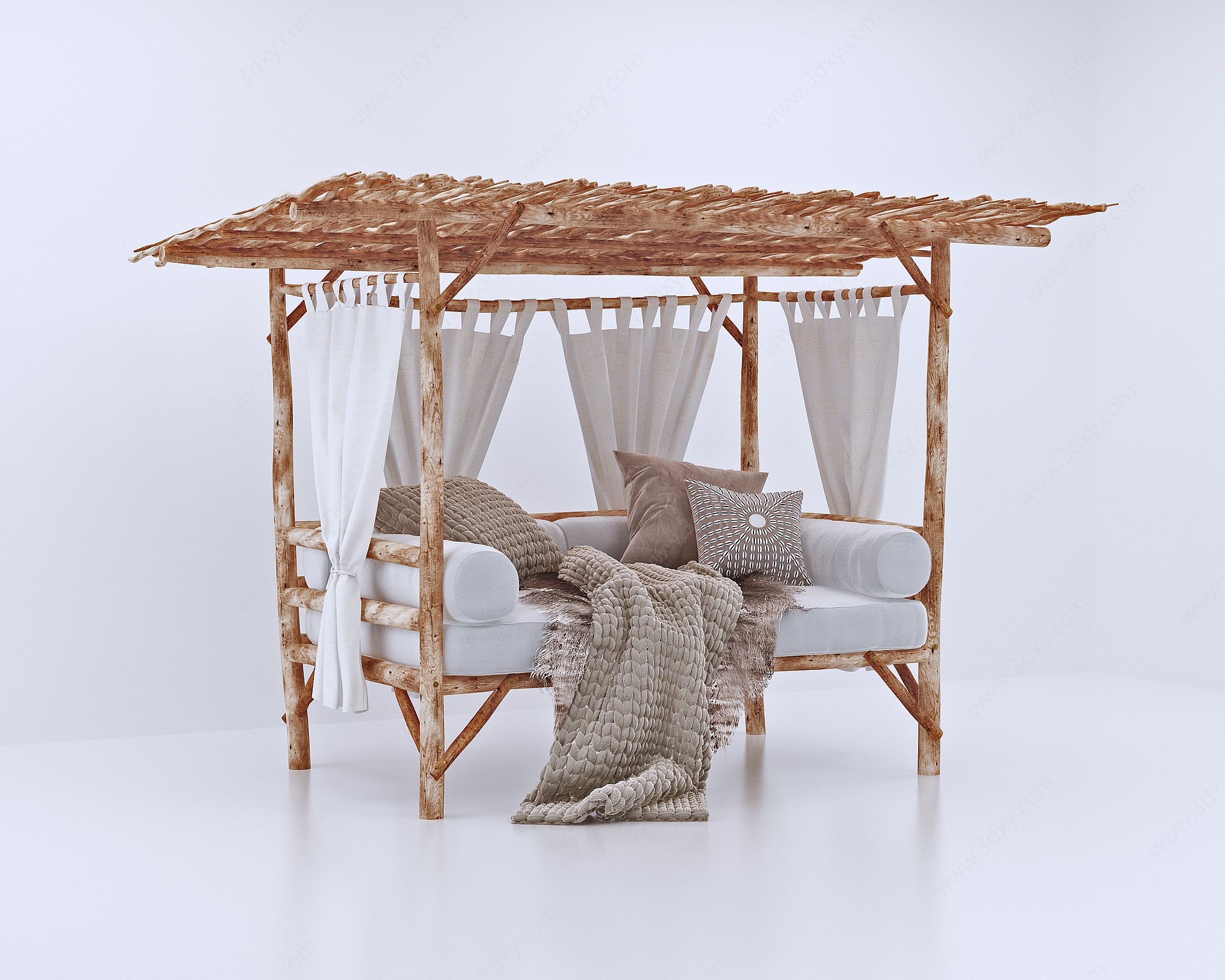 自然风户外沙发3D模型