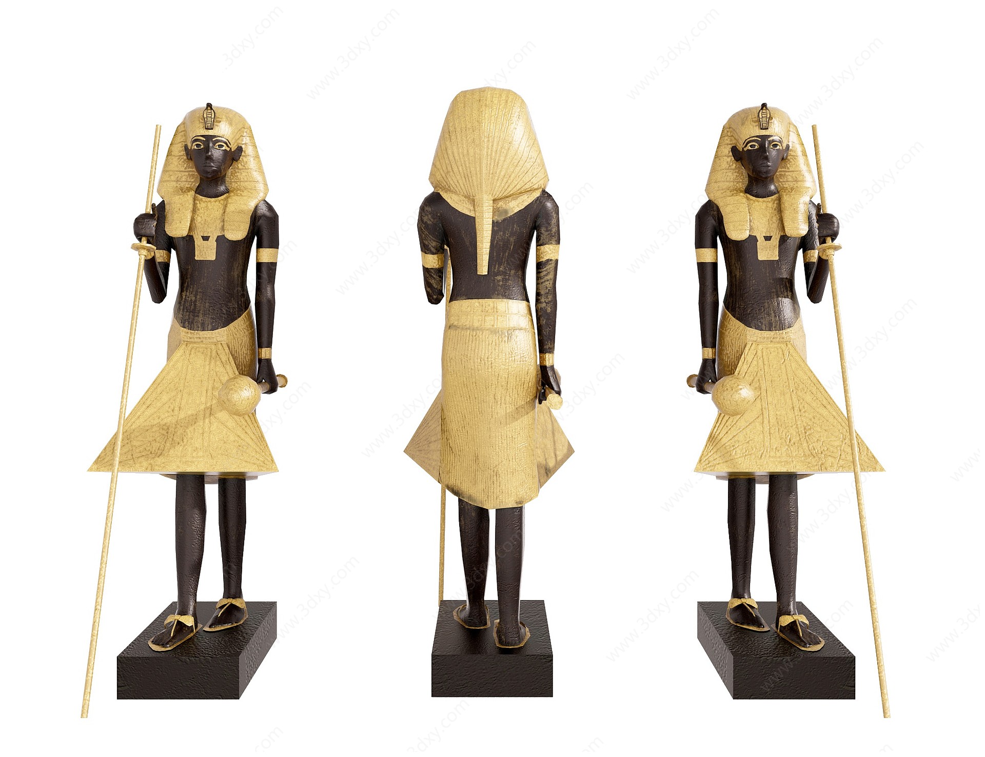 现代埃及法老雕塑3D模型