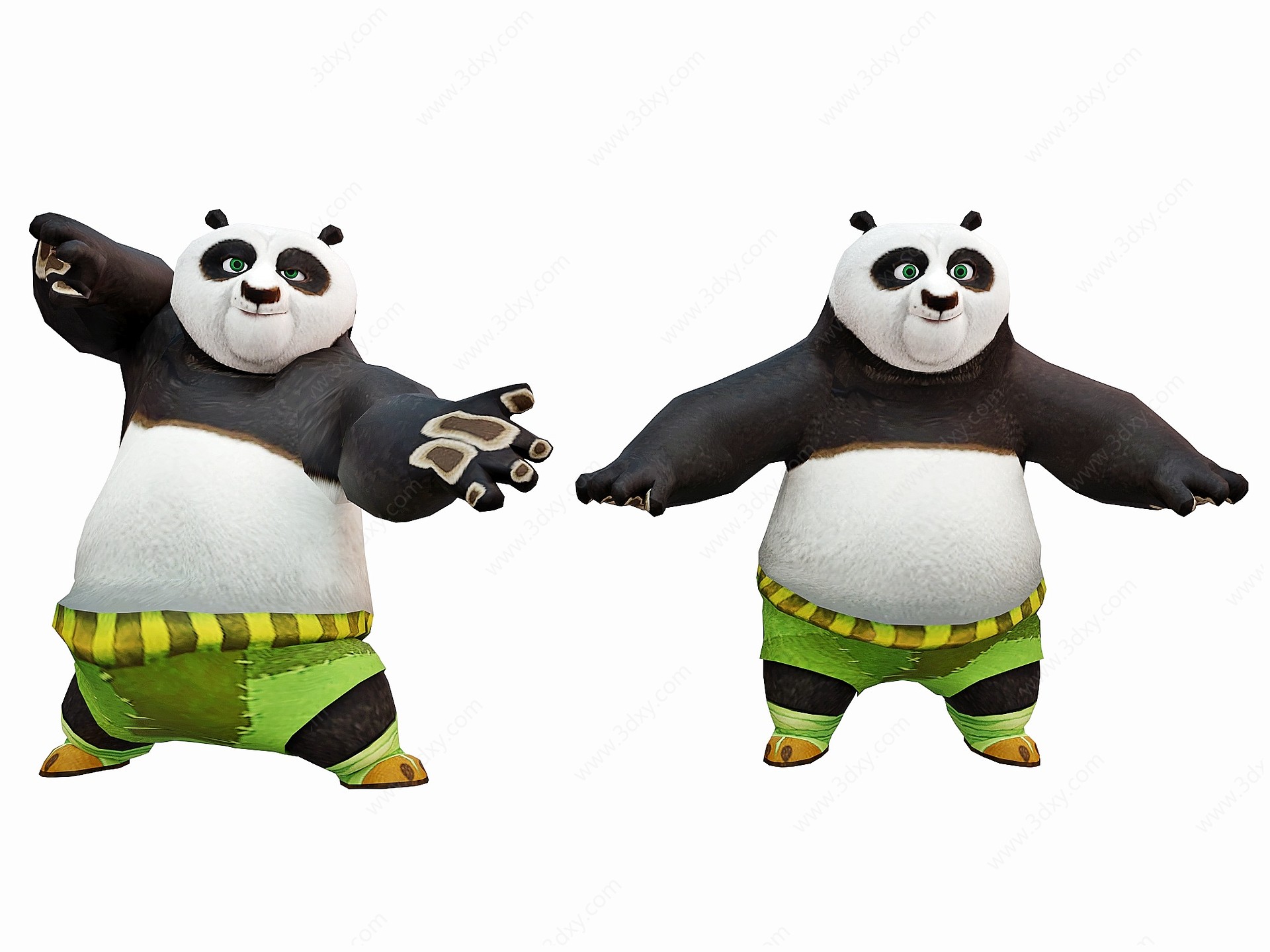 现代动漫角色功夫熊猫3D模型