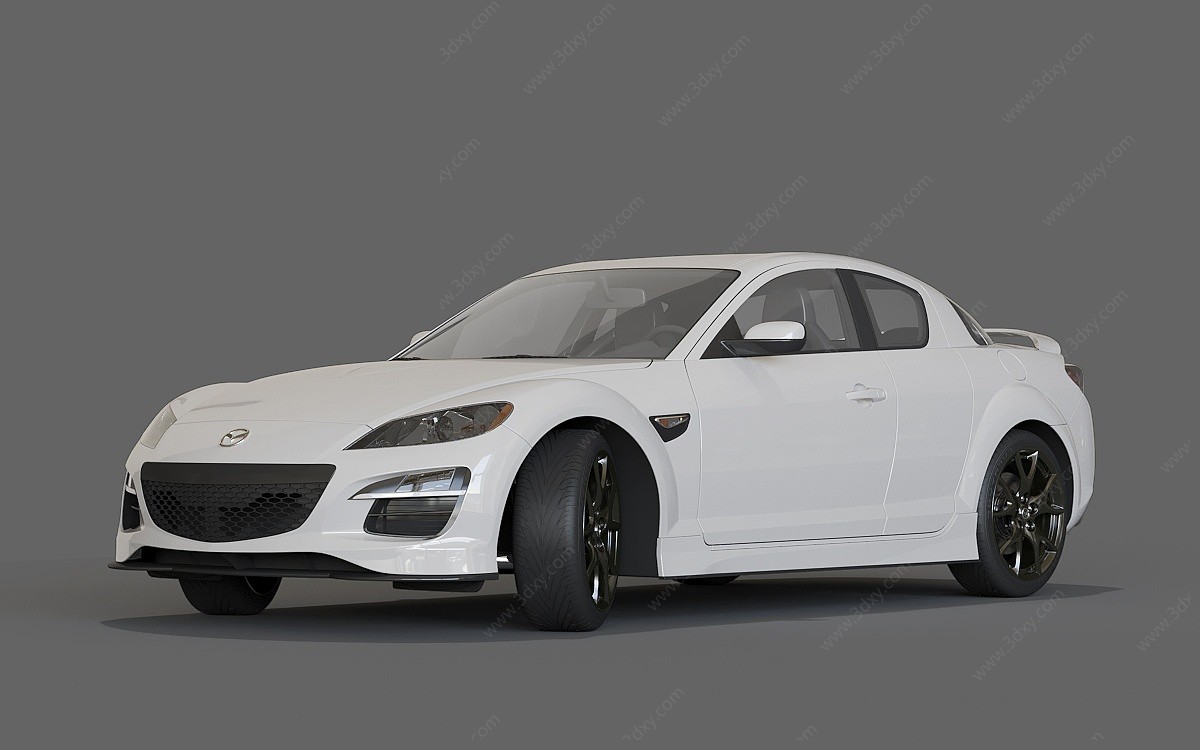 马自达,RX8白色3D模型