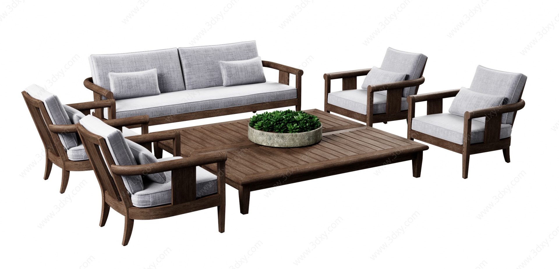 现代户外沙发组合3D模型