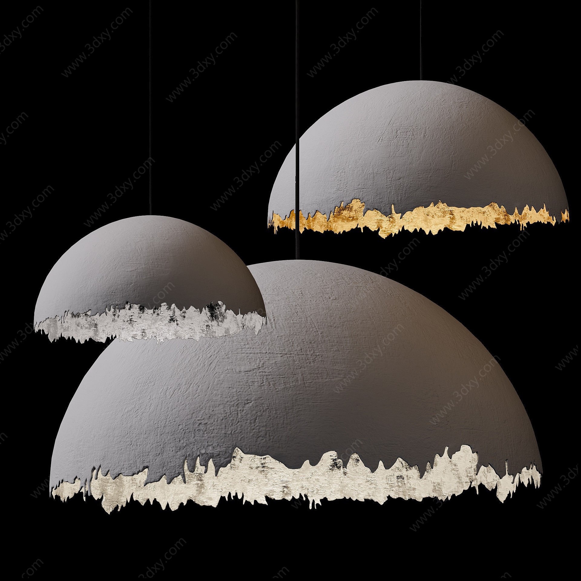 现代创意蛋壳吊灯3D模型