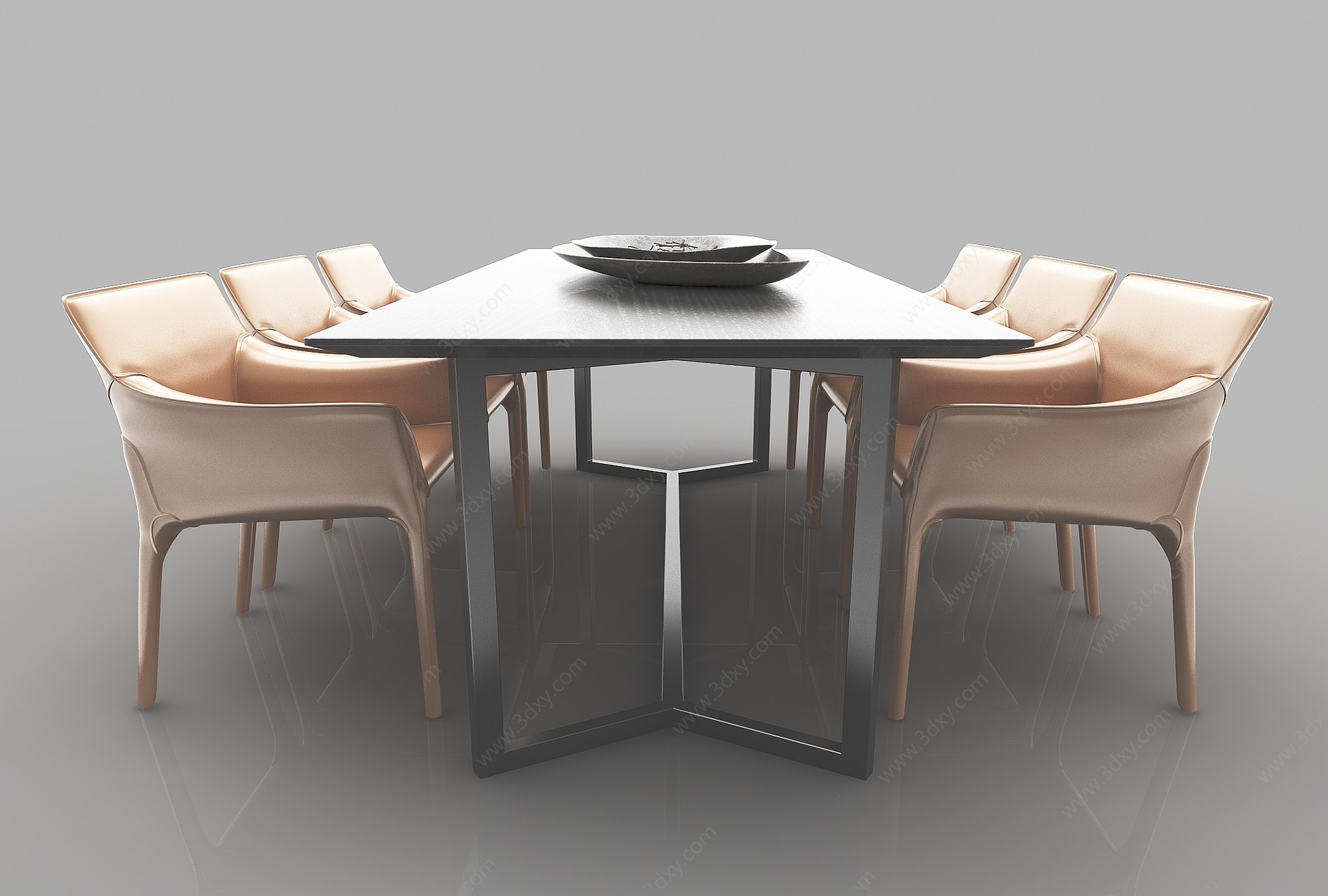 现代风格餐桌3D模型