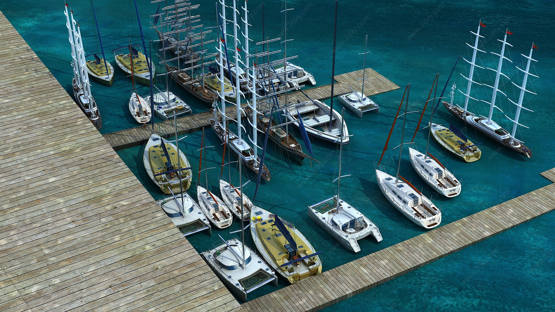 现代码头港口3D模型