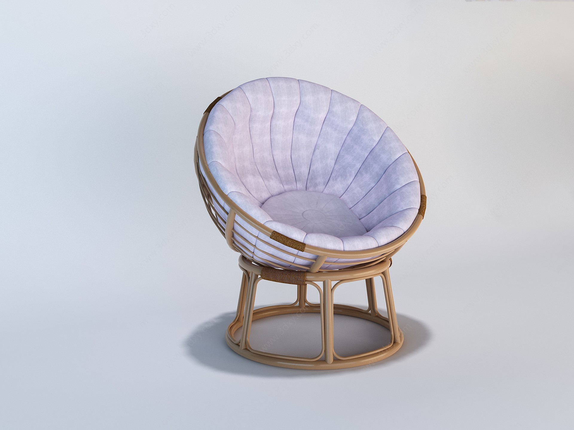 新中式休闲藤椅3D模型