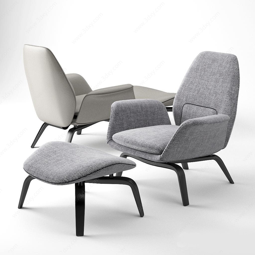 现代MINOTTIGILLIAM休闲椅3D模型