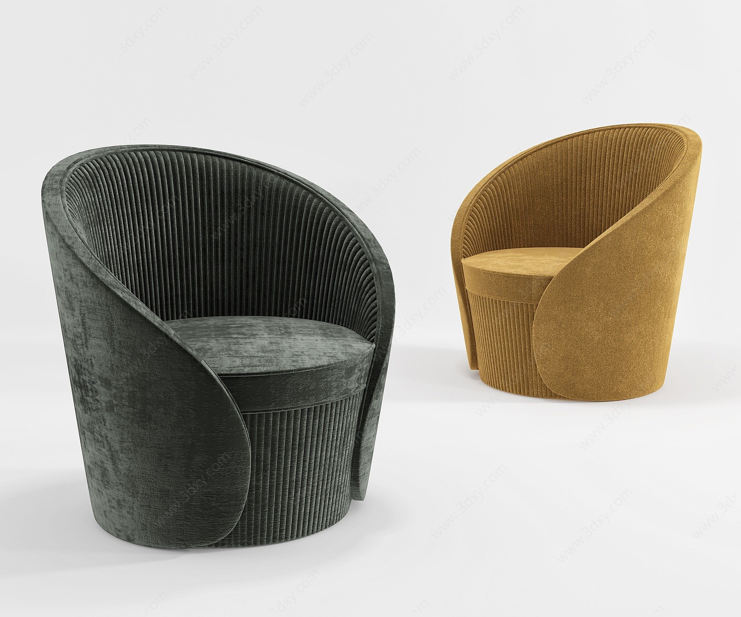 现代休闲椅单人沙发3D模型