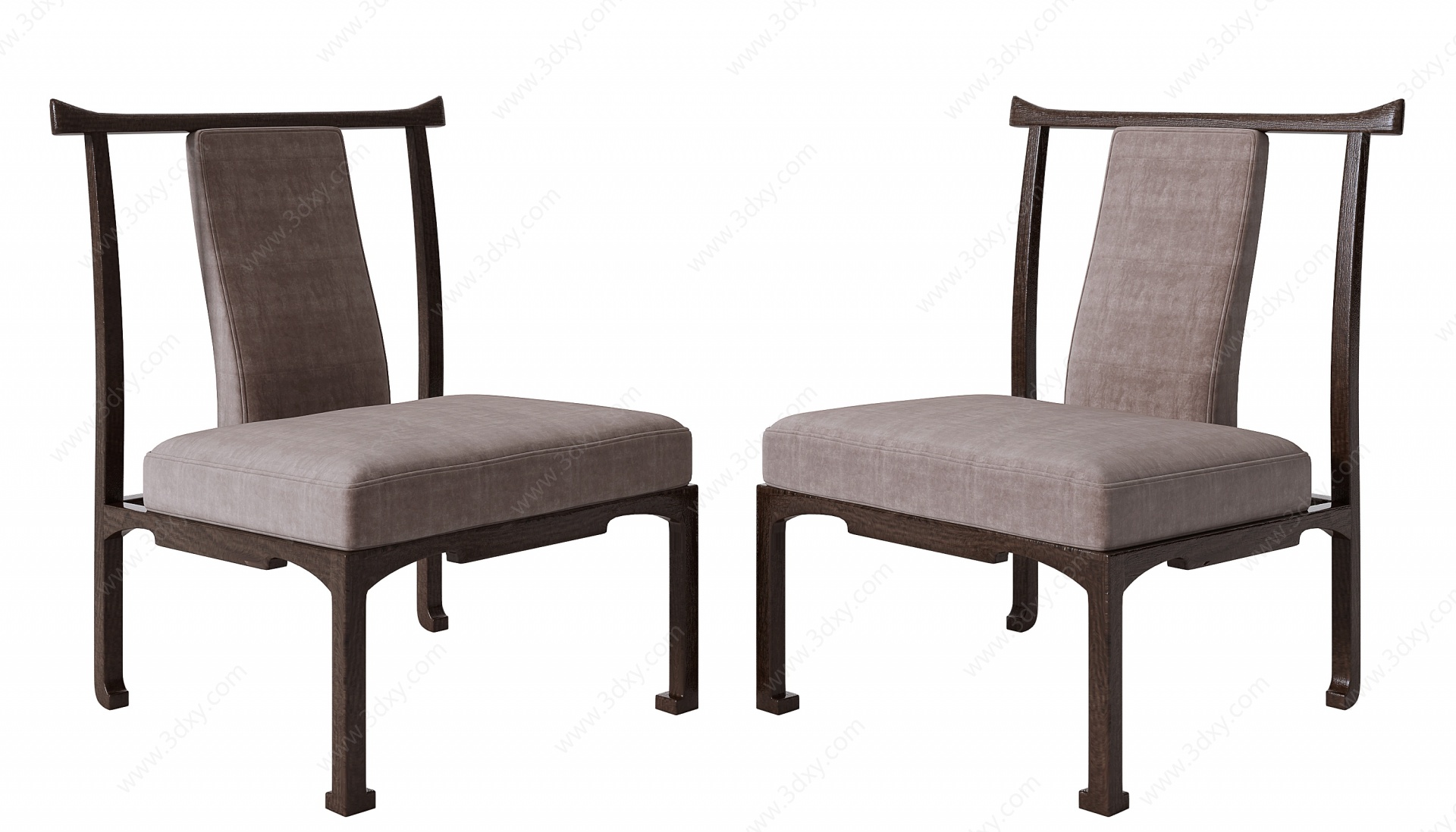 中式单椅休闲椅3D模型
