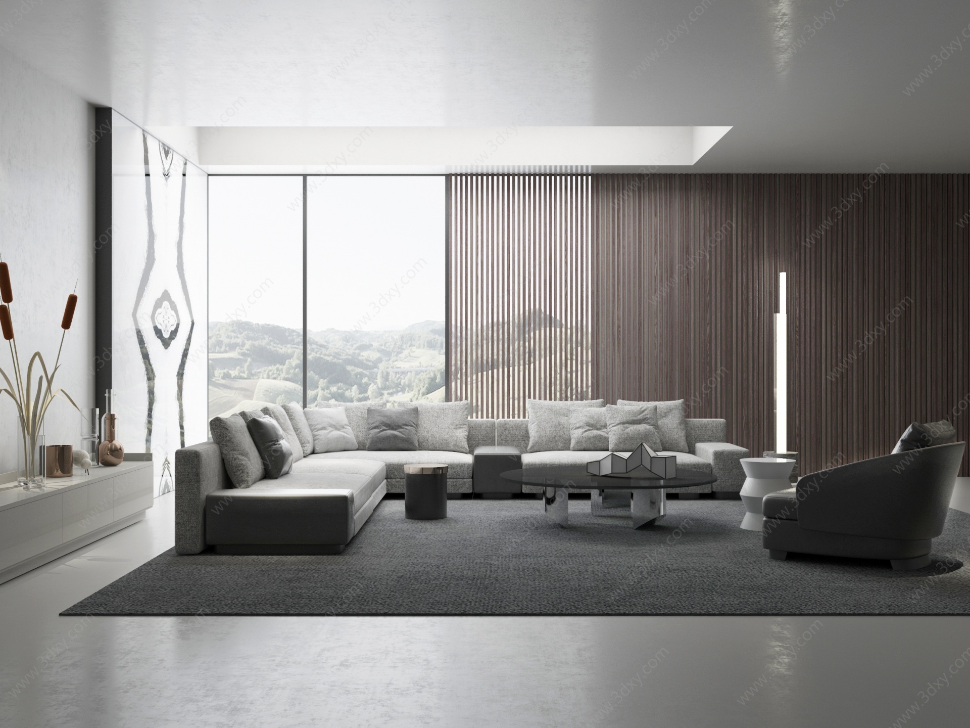 现代沙发组合3D模型