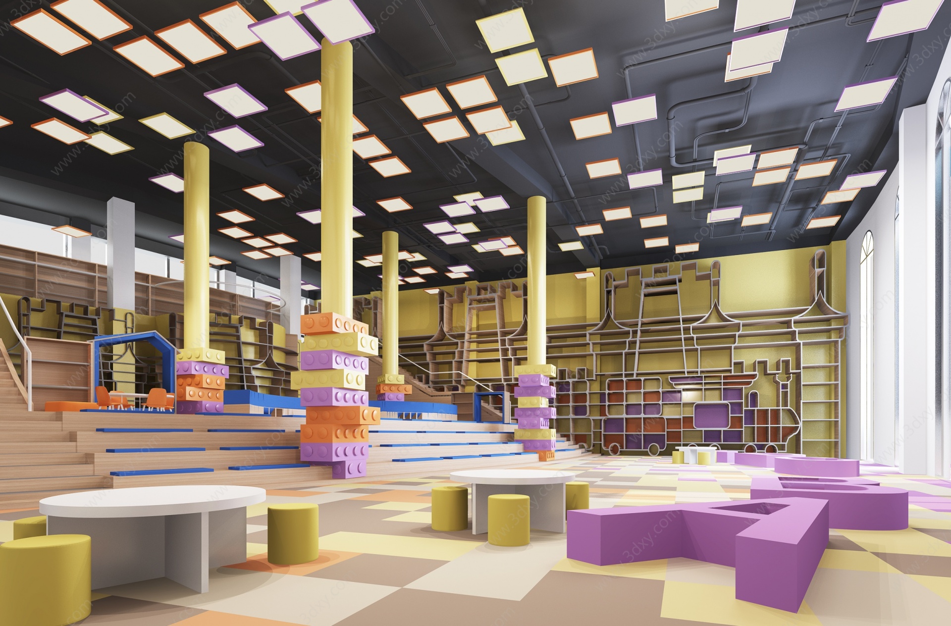 现代儿童图书馆3D模型