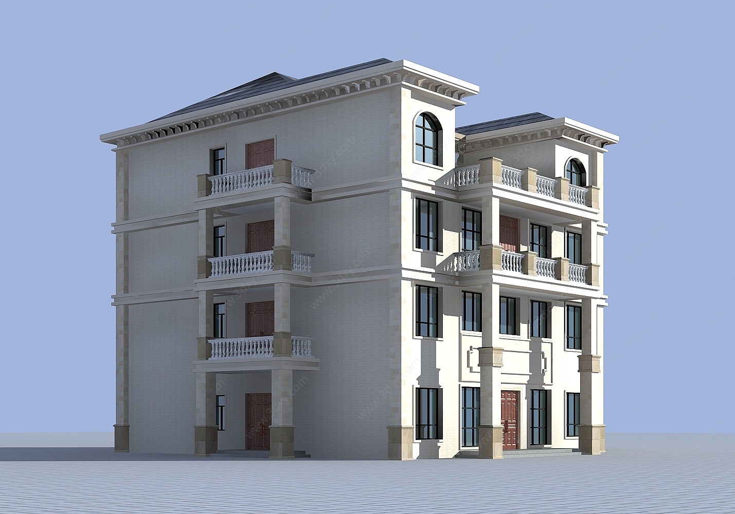 简欧式别墅3D模型