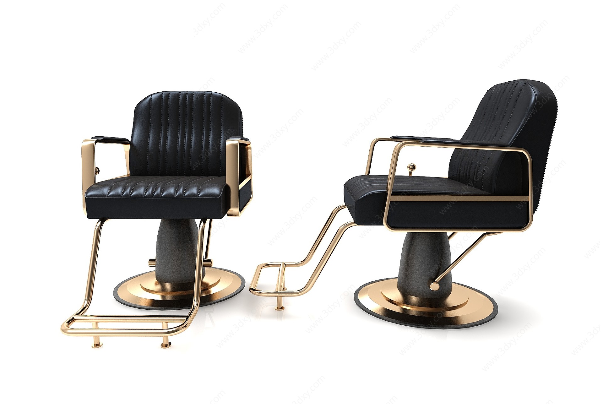 现代风格美发椅3D模型