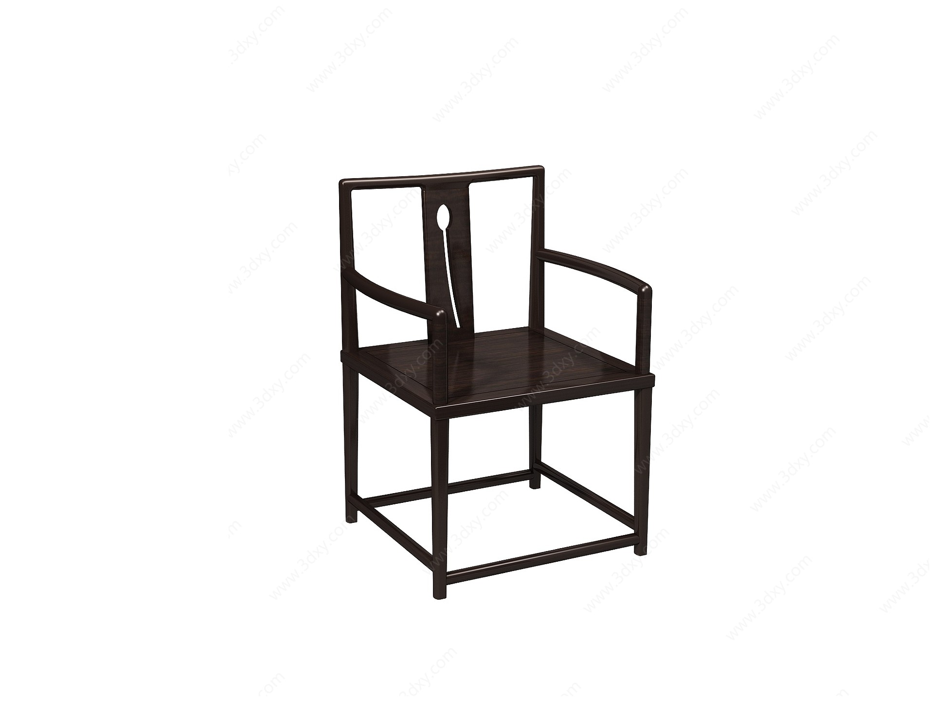新中式餐椅单品3D模型