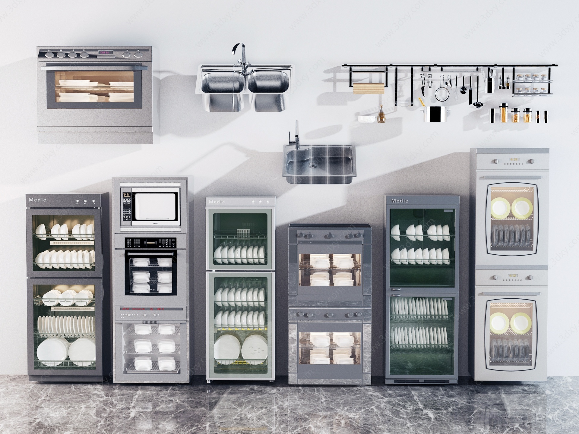 现代消毒柜厨房用品3D模型