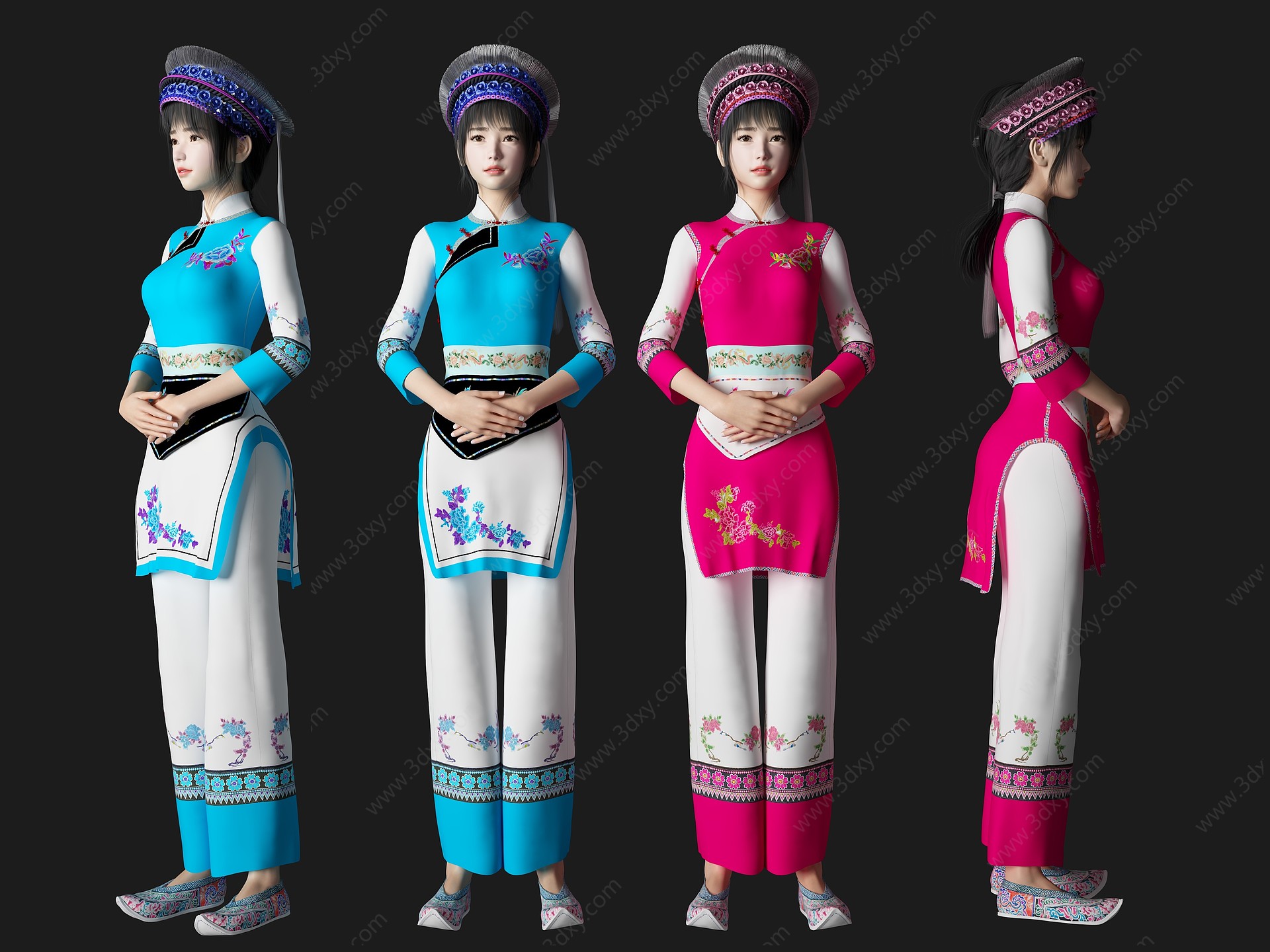 苗族女人3D模型