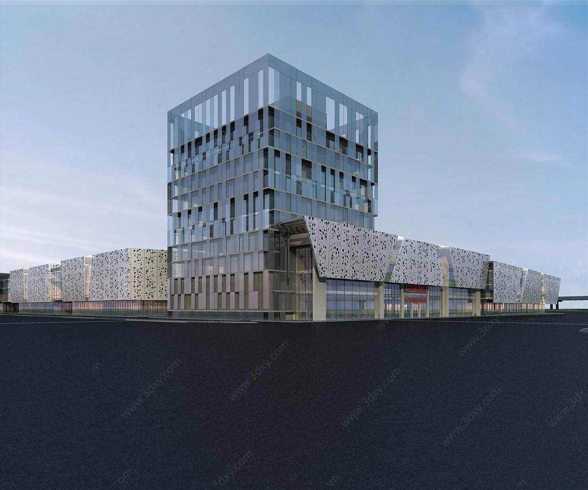 现代综合产业园区办公楼3D模型