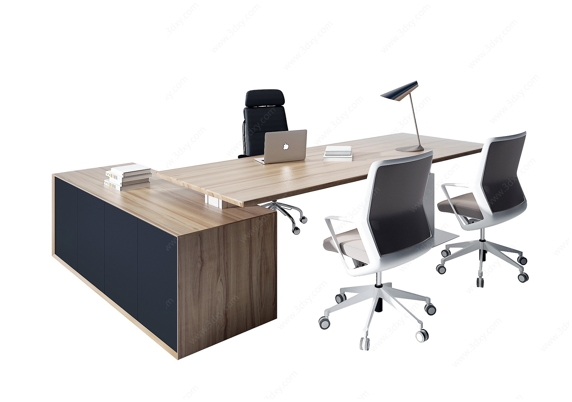 现代办公桌椅3D模型