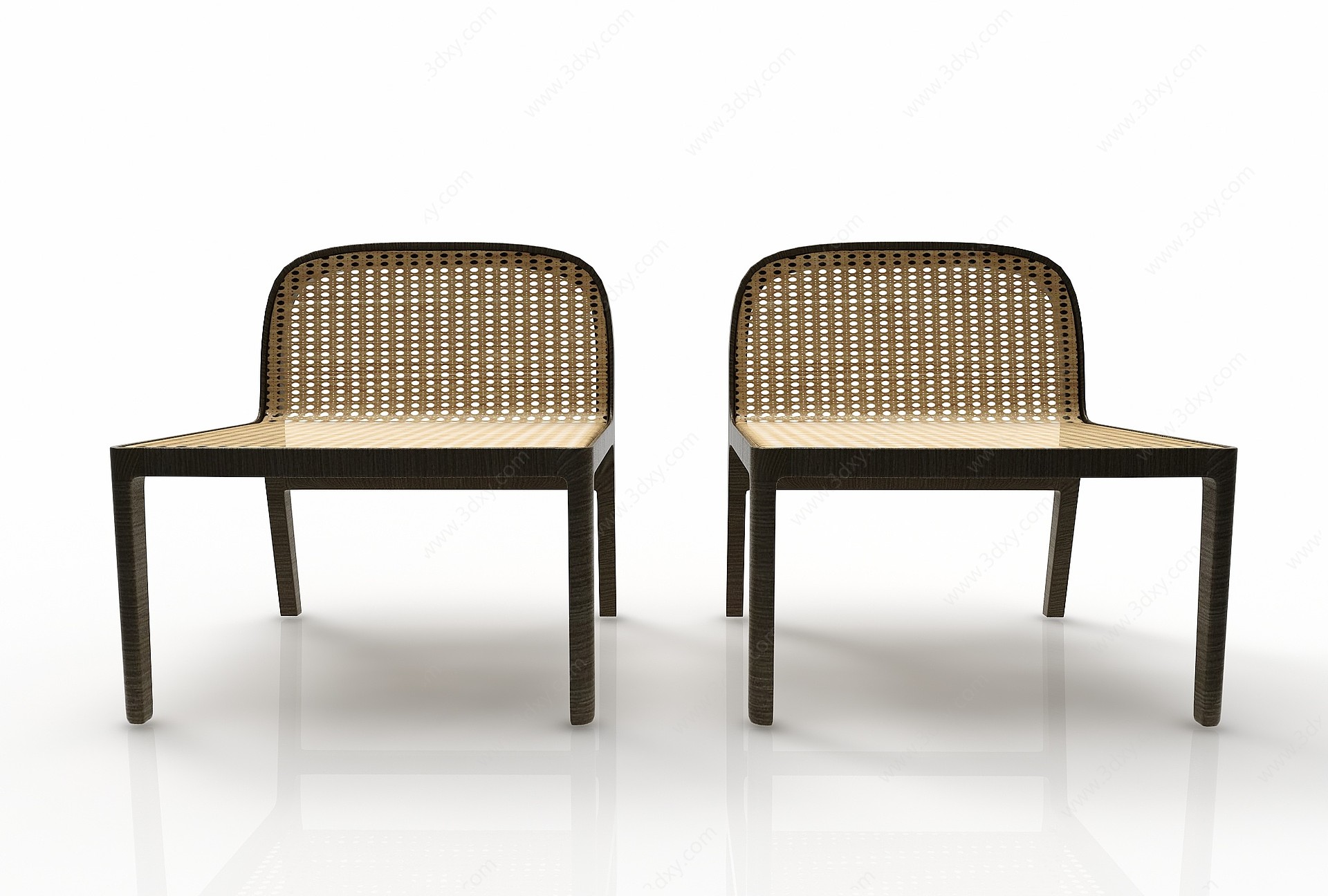 现代风格藤椅3D模型
