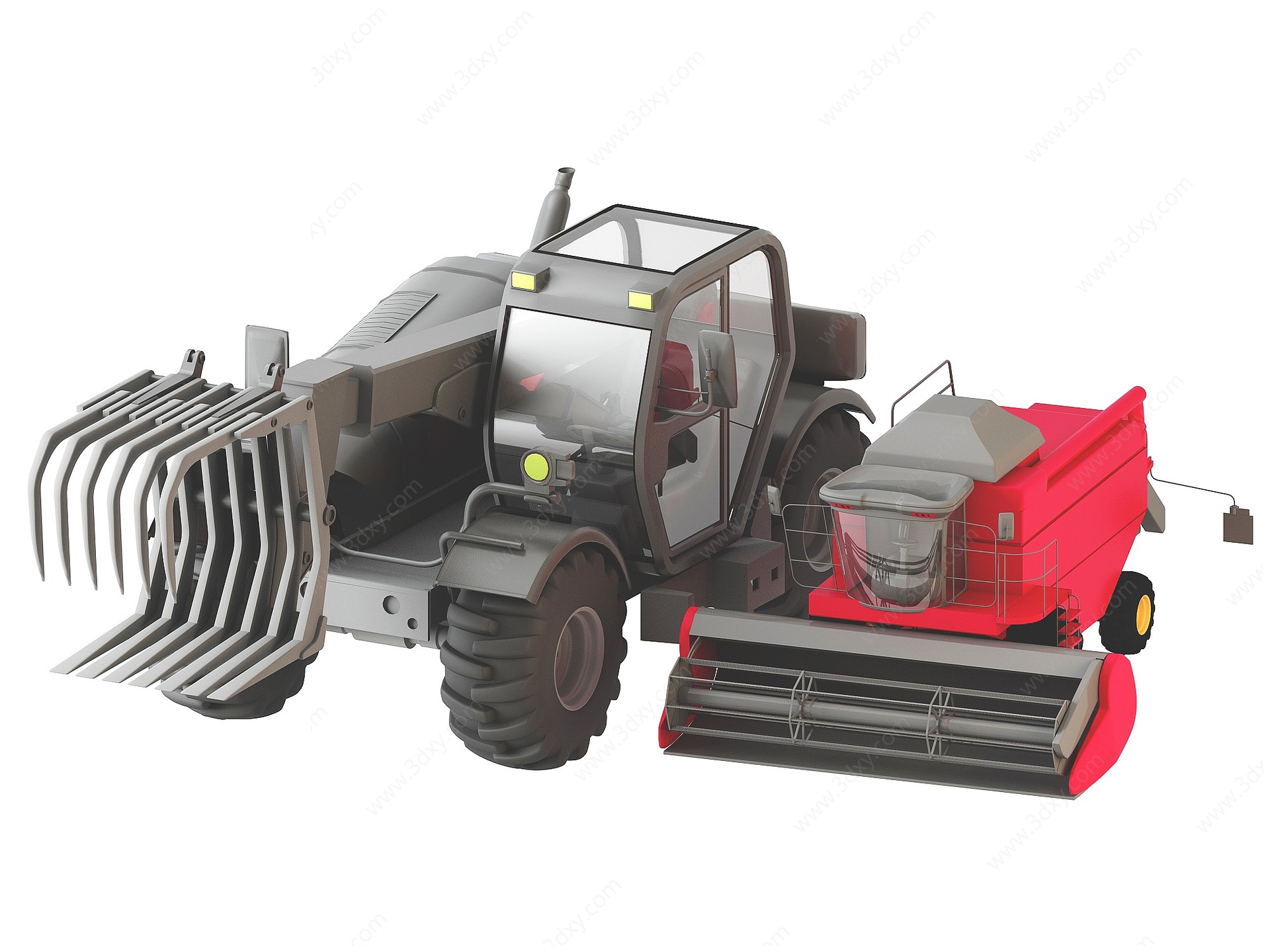 农用机械车3D模型