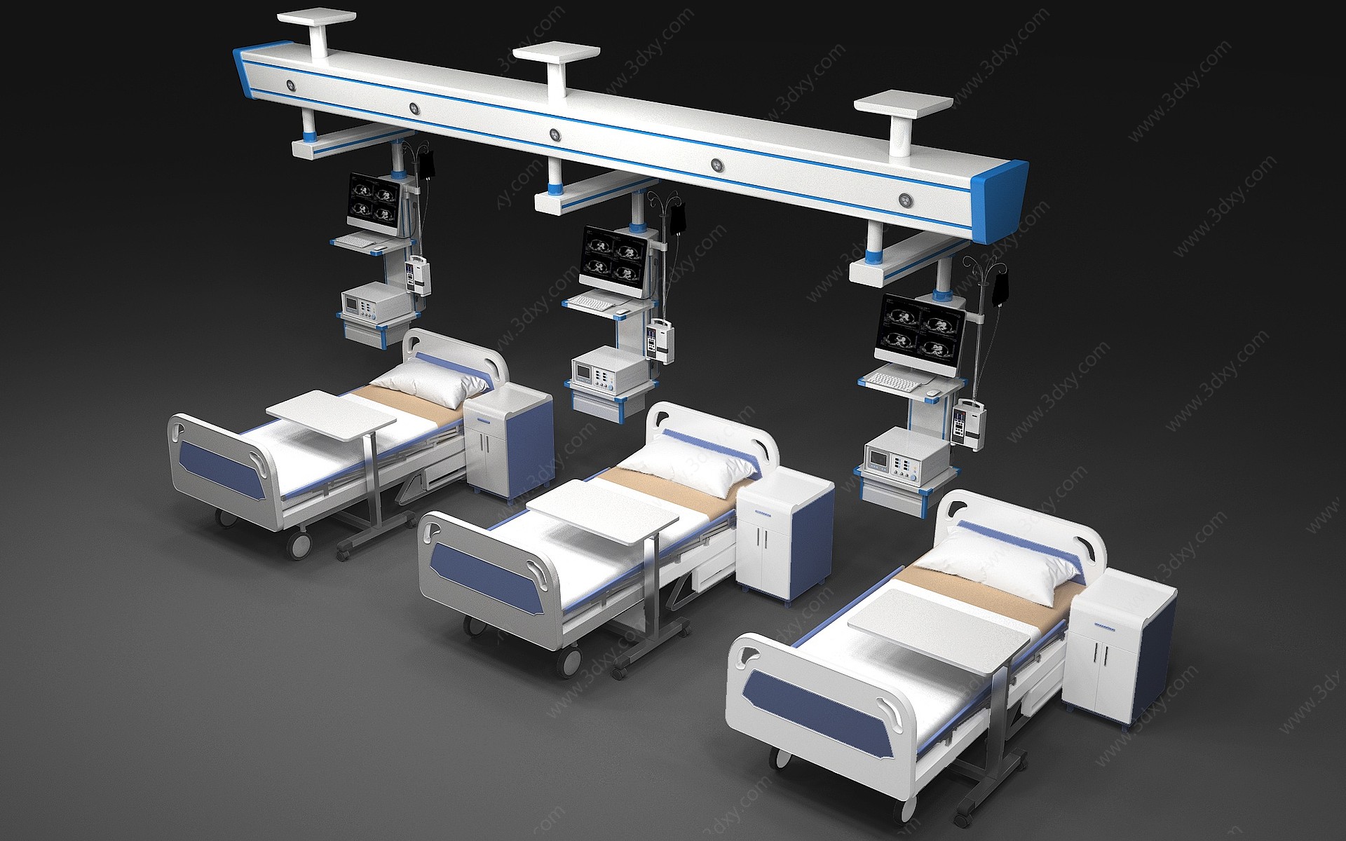 现代病床3D模型