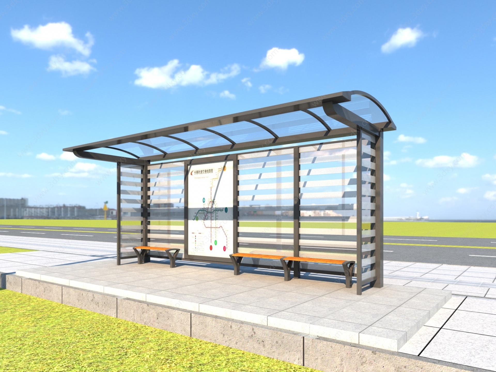公交站3D模型