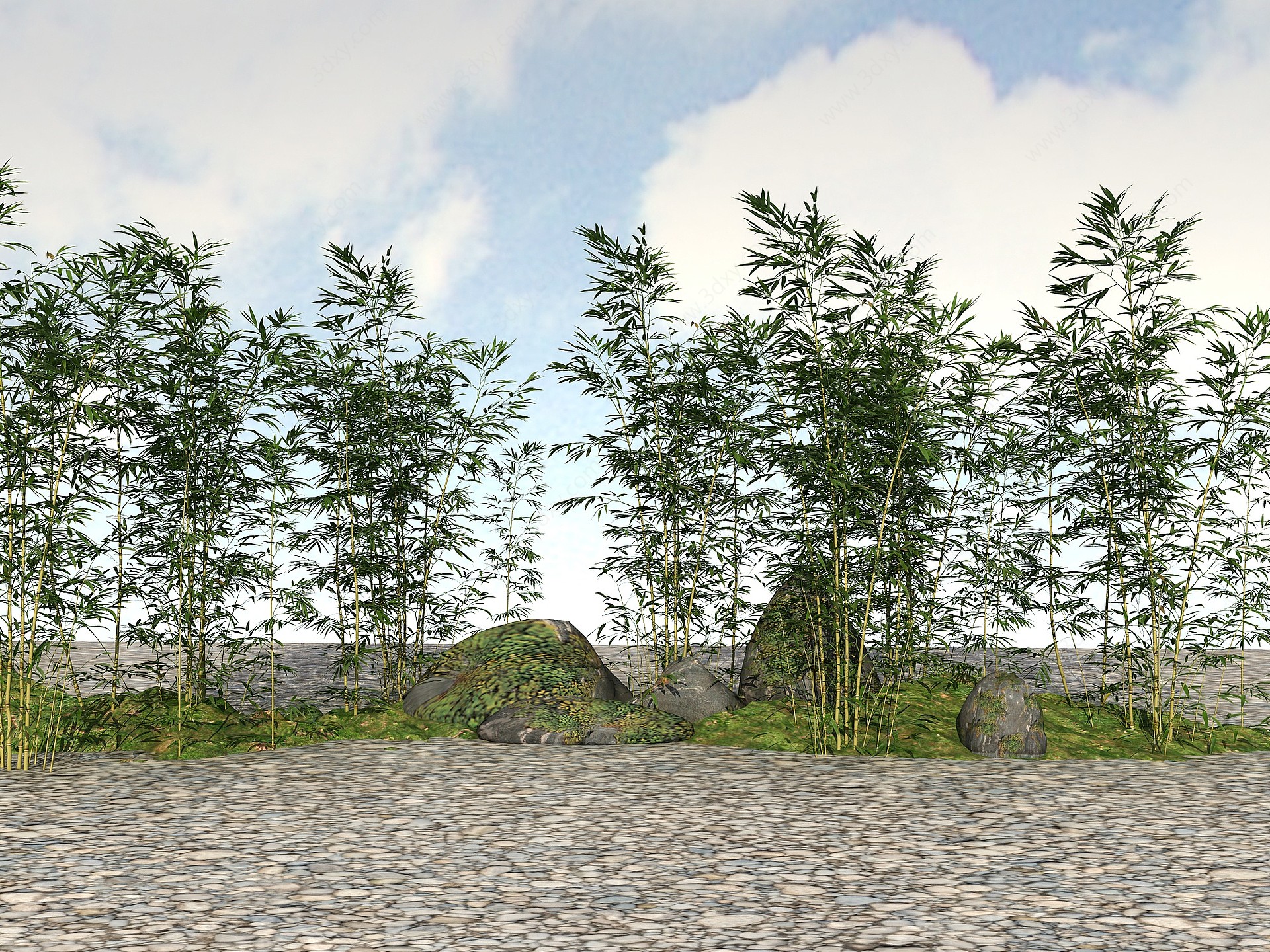 精品景观竹子植物3D模型
