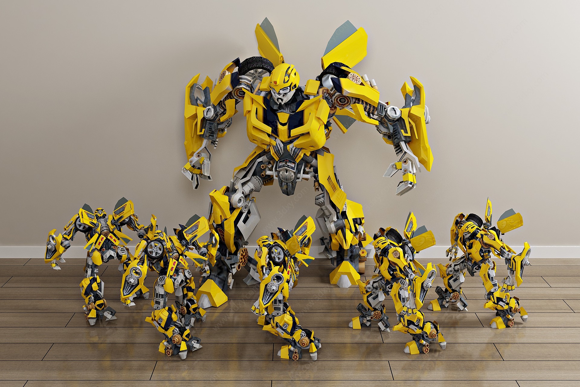 大黄蜂机器人变形汽车3D模型