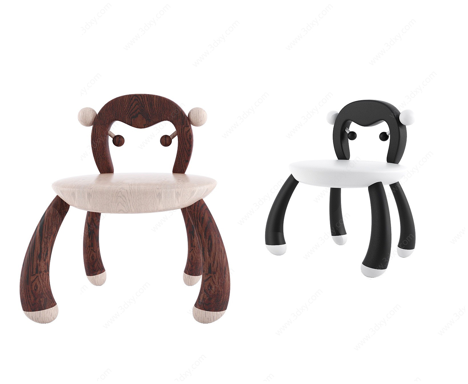 猴子儿童卡通造型椅3D模型