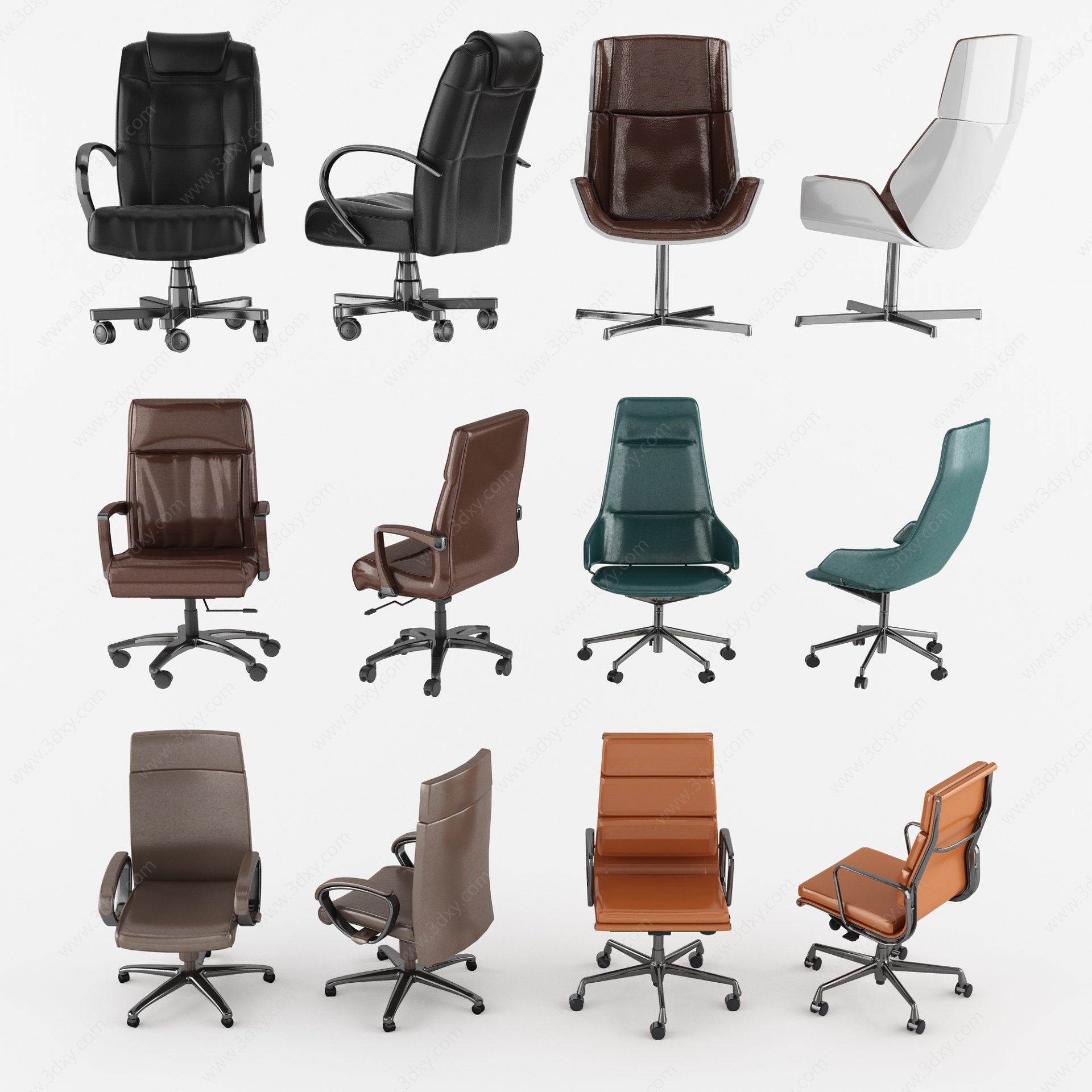 办公椅职员椅大班椅3D模型
