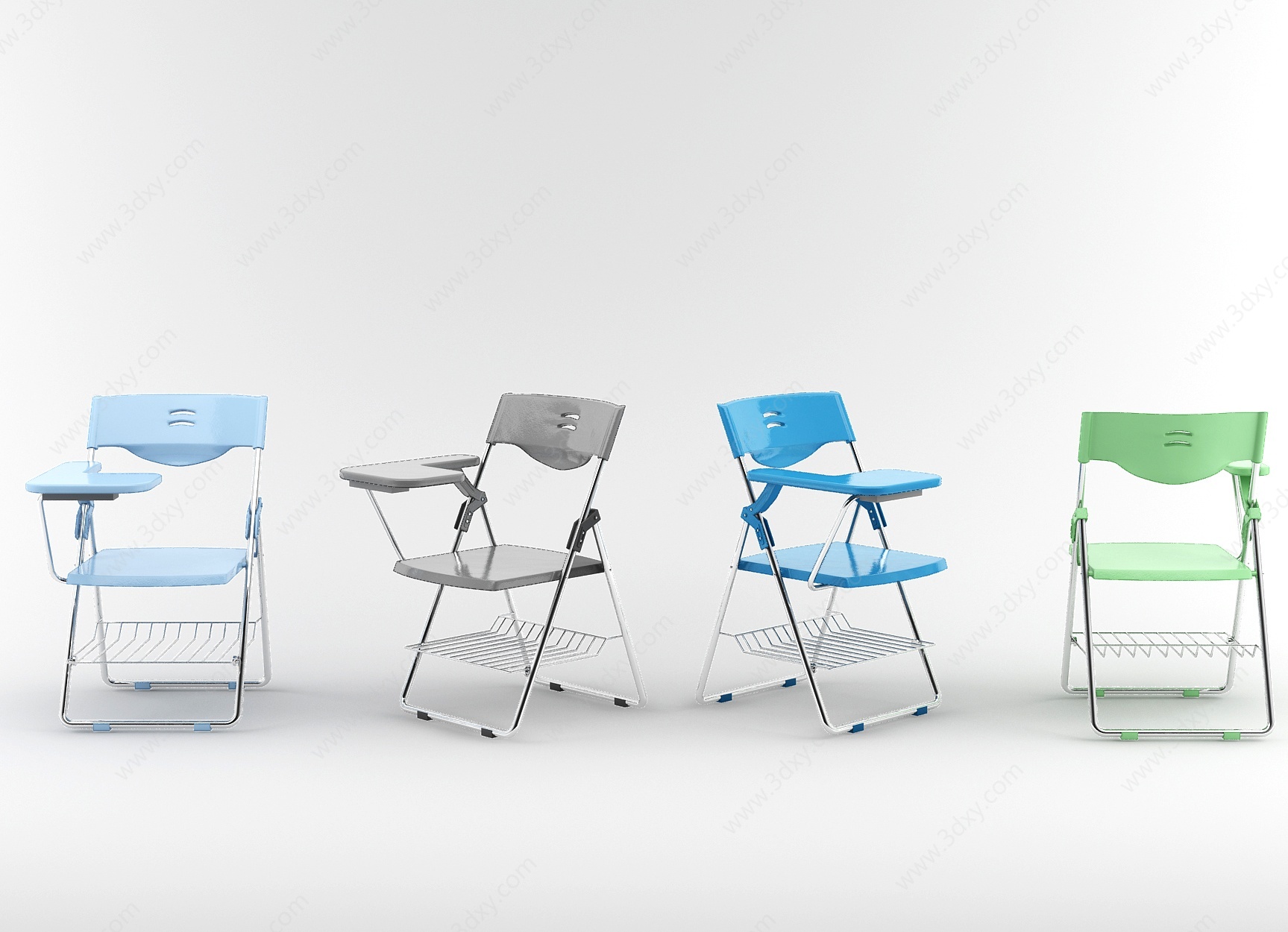 现代培训教室专用椅3D模型