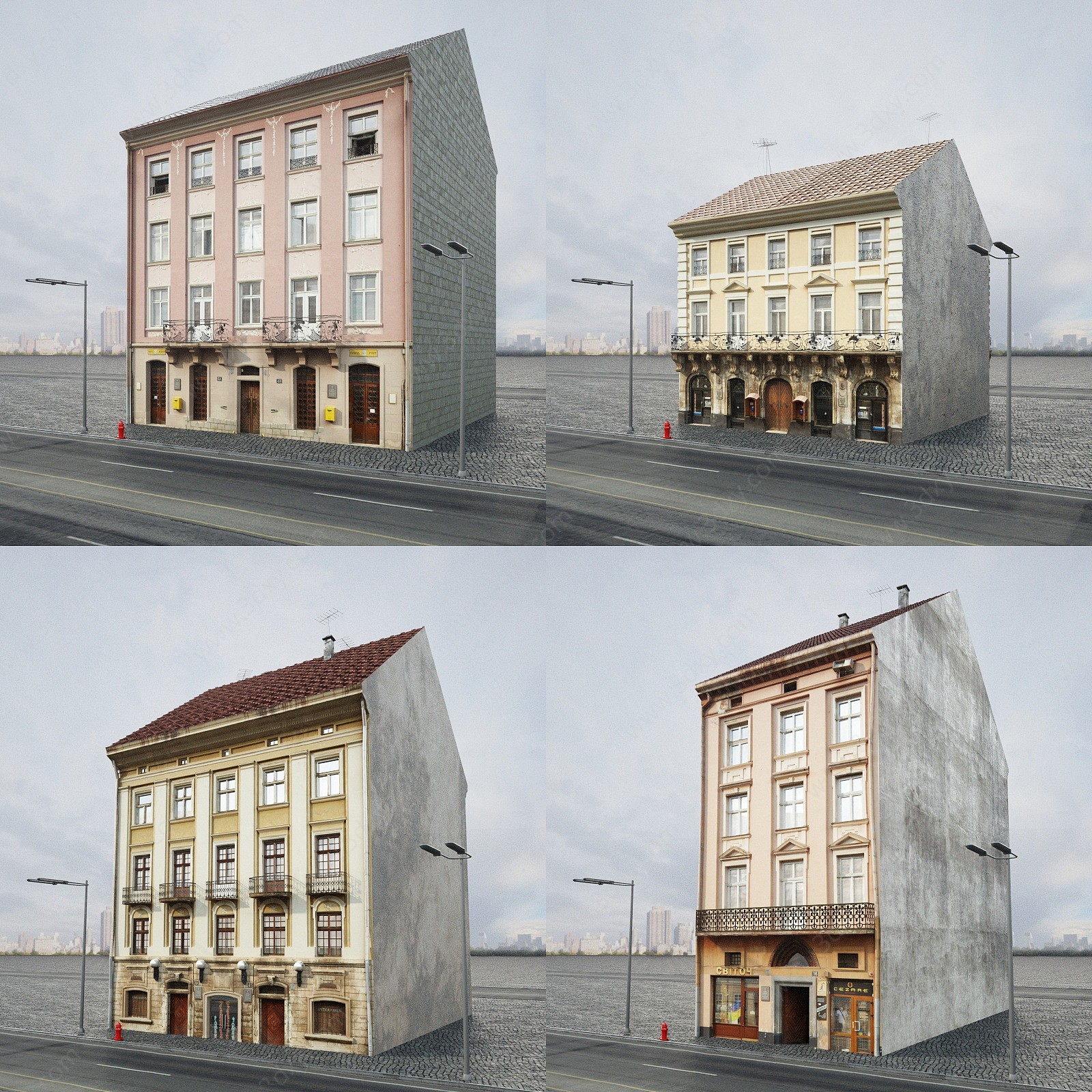 欧式古典室外小楼3D模型