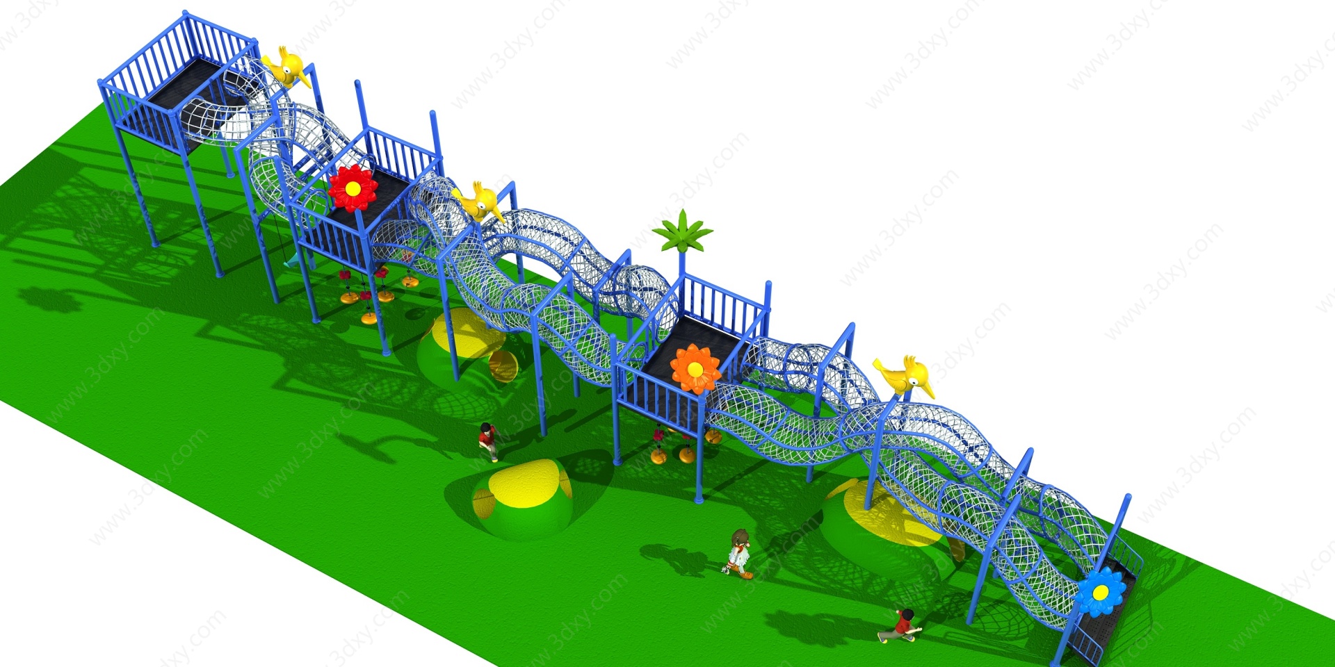 网龙攀爬儿童滑梯3D模型