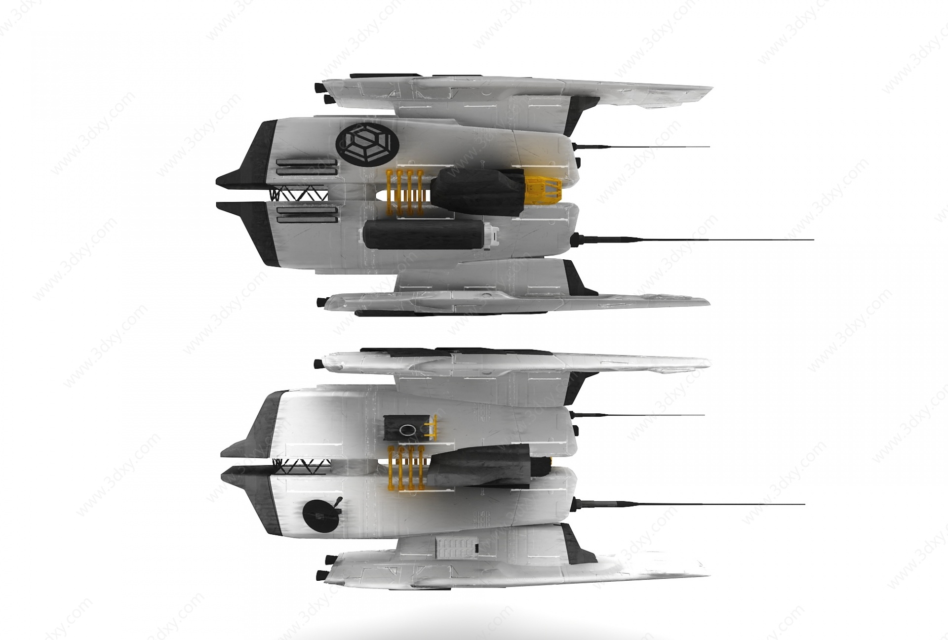 现代风格飞船3D模型
