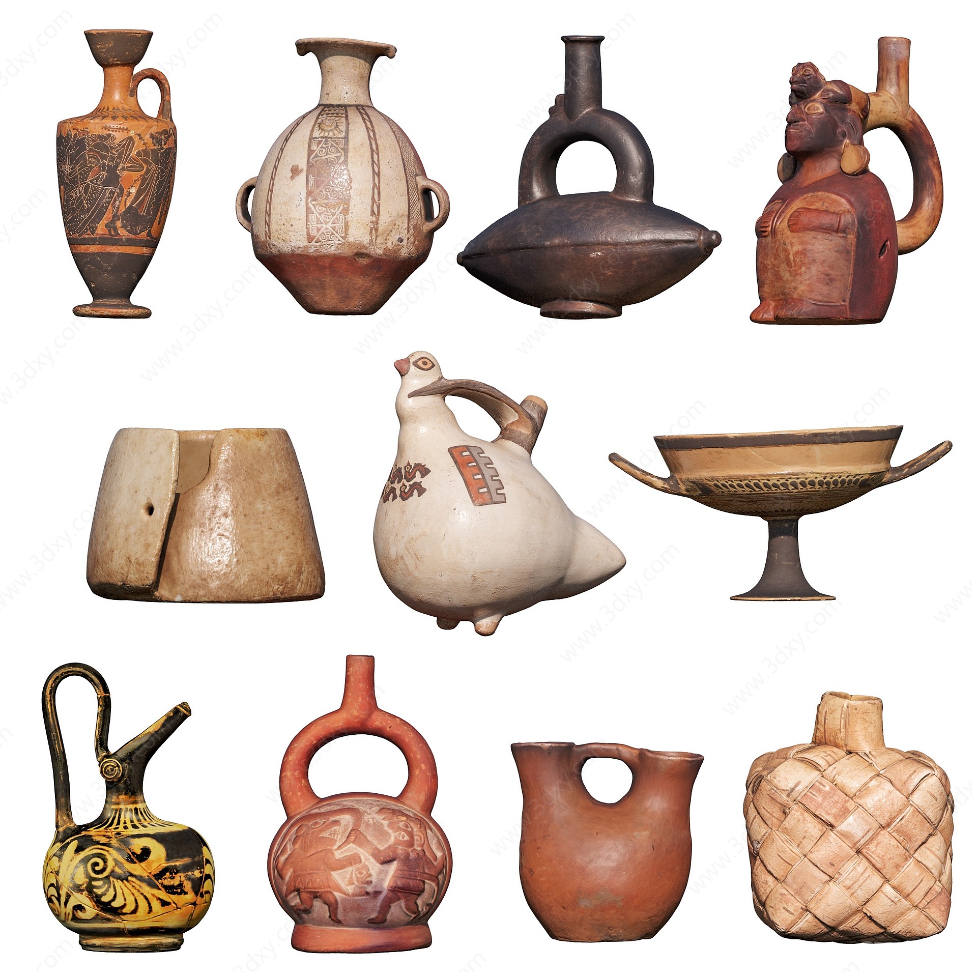 古代陶瓷器皿3D模型